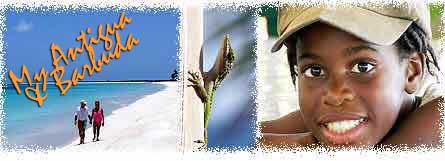 My Antigua -  Barbuda Beach, Gecko and Antiguan child