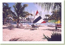 Antigua hotels, The Catamaran Hotel marina view.